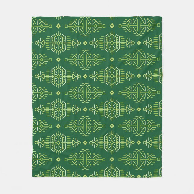 Manta Polar Boho étnico: Creativa tribal sin foco. (Anverso)