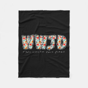 Manta Polar Boho Floral Wwjd Él Amaría Primera Cristiana Jes