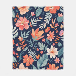 Manta Polar Boho Garden Whimsy - Fleece floral tropical Blanke