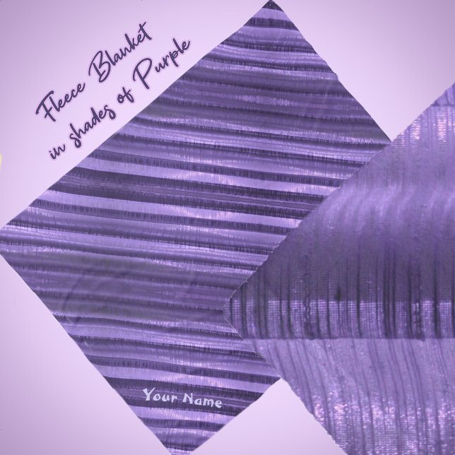 Manta Polar Boho Moda Purple Diagonal Shimmery Stripes (Subido por el creador)