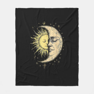 Manta Polar Boho Mystical Sun And Moon Aesthetic Vintage