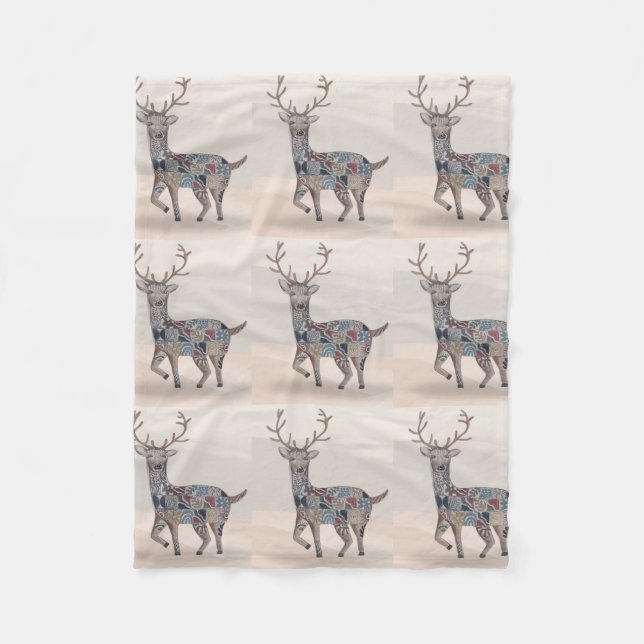 Manta Polar Boho Nursery Art Baby Blanket (Anverso)