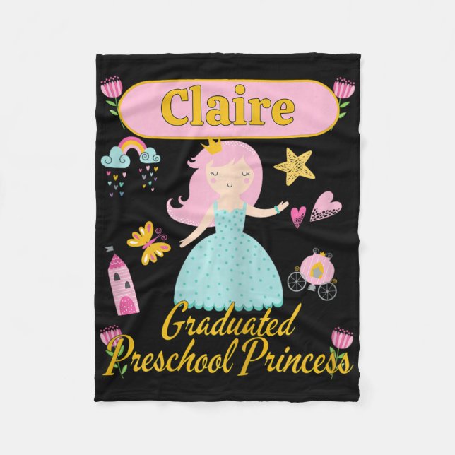 Manta Polar Boho Princesa Claire 2026 Preescolar Personalizada (Anverso)