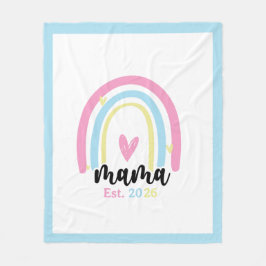 Manta Polar Boho Rainbow Custom Mama Est. Year Keepsake