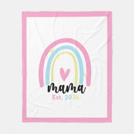 Manta Polar Boho Rainbow Custom Mama Est. Year Keepsake