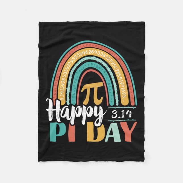 Manta Polar Boho Rainbow Happy Pi Day 3.14 Math Geek (Anverso)