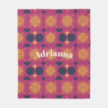 Boho Sun Moon Stars Pink Blue Yellow Personalizado