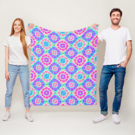 Manta Polar Boho Tie Dye Pattern Cheful Fleece Blanket