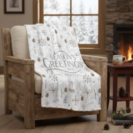 Manta Polar Boho Twigs & Pinecone Navidades ID986