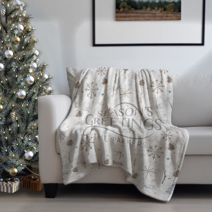 Manta Polar Boho Twigs & Pinecone Navidades ID986