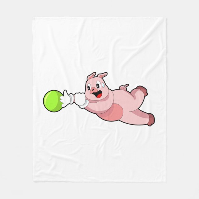 Manta Polar Bola de bolos de cerdo (Anverso)