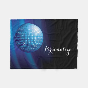 Manta Polar Bola de discoteca azul personalizada atractiva