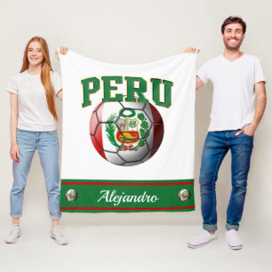 Manta Polar Bola de fútbol de Perú Nombre