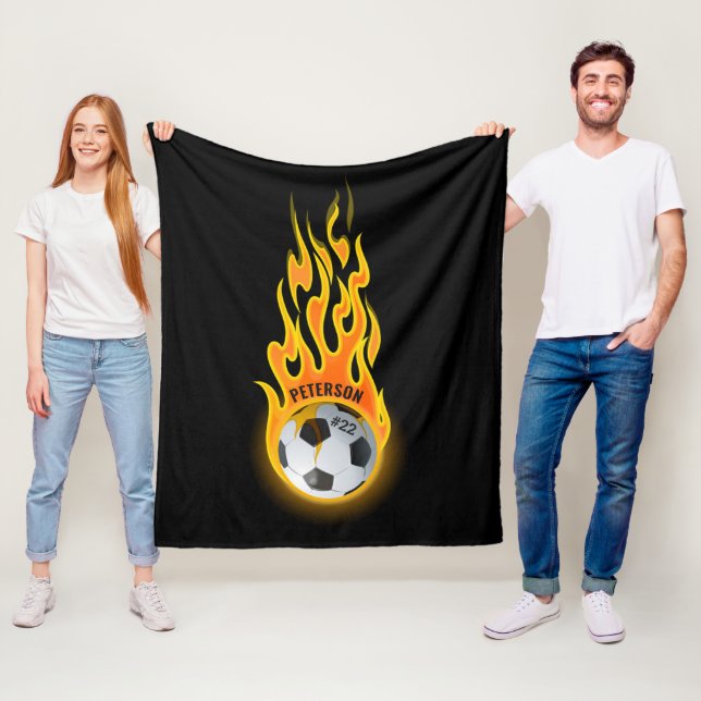 Manta Polar Bola de fútbol personalizada en jugador de equipo  (In situ)