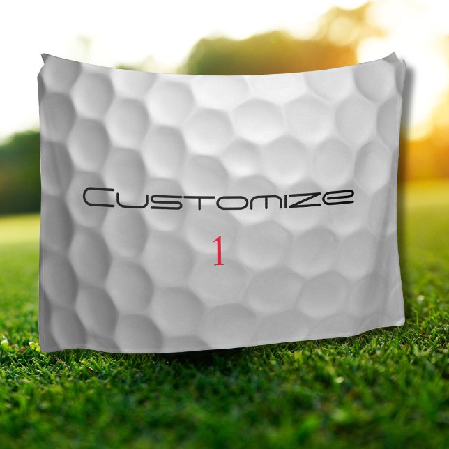Manta Polar Bola de golf con texto y número personalizados (Subido por el creador)