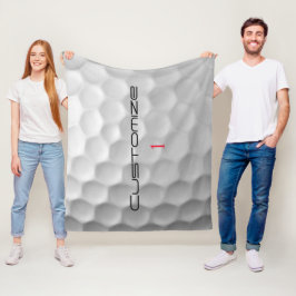 Manta Polar Bola de golf con texto y número personalizados