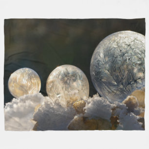 Manta Polar Bolas de jabón congeladas Hielo Crystal Winter Pho
