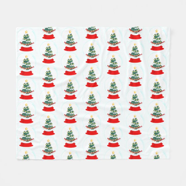 Manta Polar Bolas de Nieve para navidades (Frente (Horizontal))