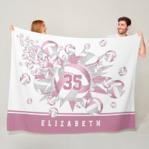 bolas y estrellas de voleibol gris rosa y polvorie