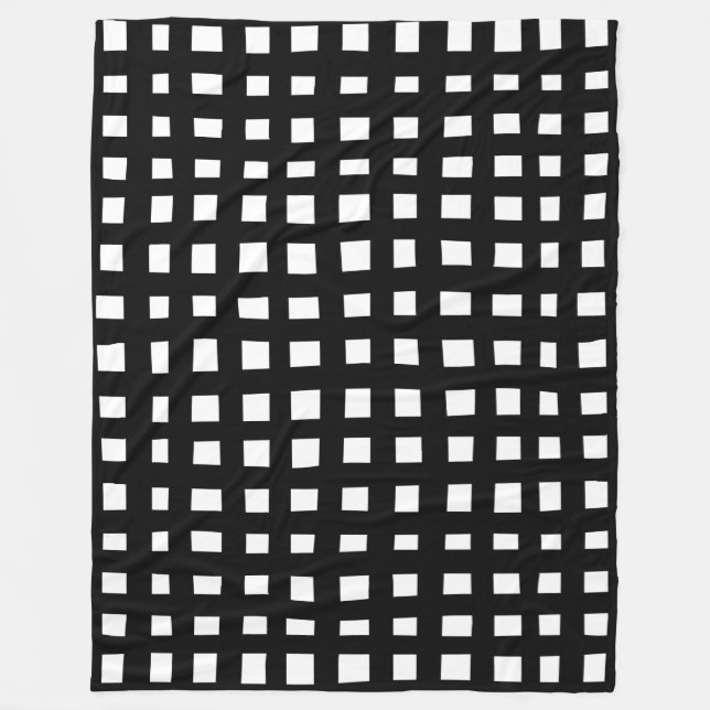 Manta Polar Bold Grid 091216 - Negro sobre Blanco (Anverso)