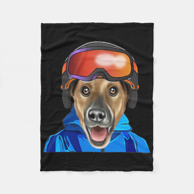 Manta Polar Bolsillo de snowboard Smooth Fox Terrier (Anverso)