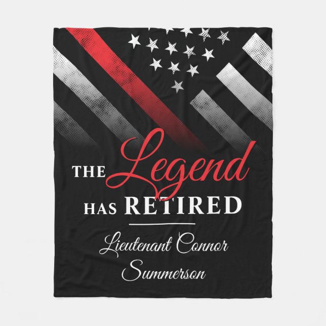 Manta Polar Bombardero de bandera roja de retiro de bomberos (Anverso)