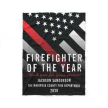 Bombero del año Bandera de la línea roja del emple