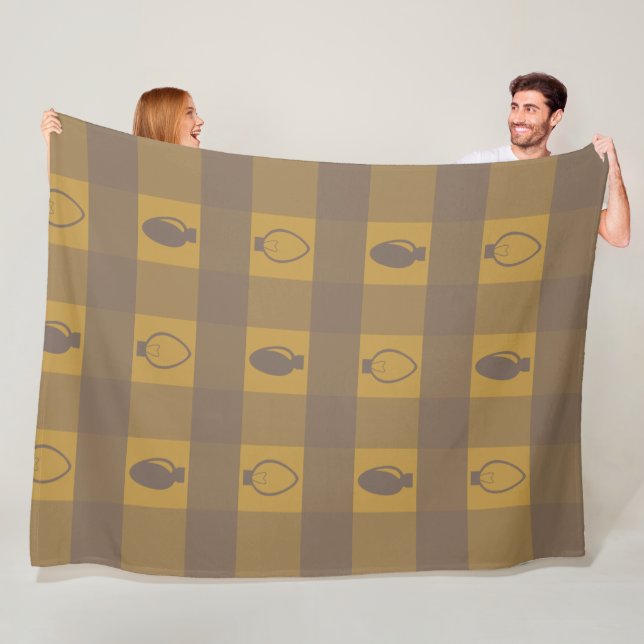 Manta Polar Bombillas de Navidades de ornamentos de búfalo (In situ)