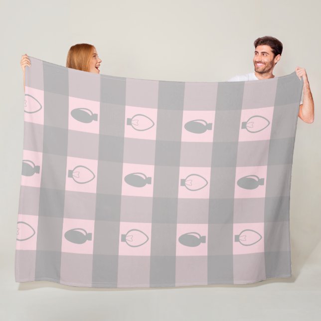 Manta Polar Bombillas de Navidades de ornamentos de búfalo (In situ)