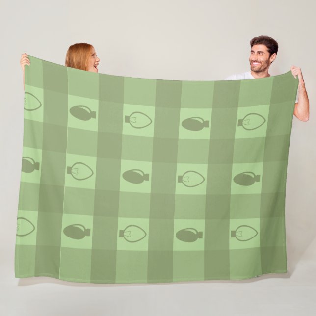 Manta Polar Bombillas de Navidades de ornamentos de búfalo (In situ)