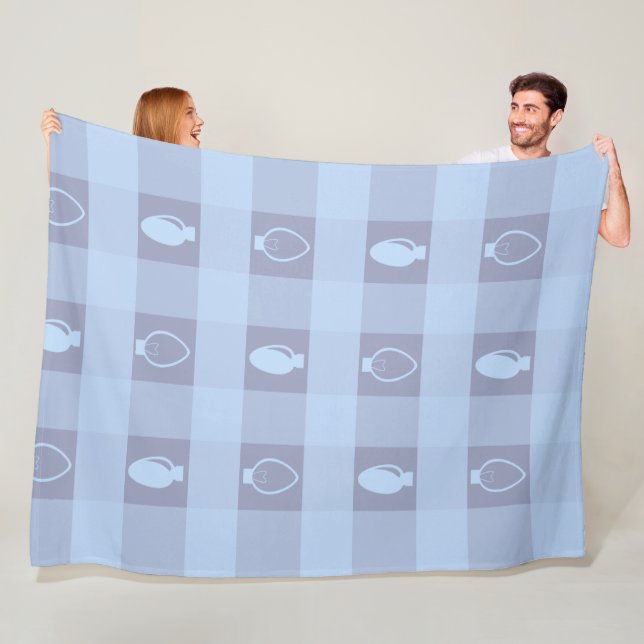 Manta Polar Bombillas de Navidades de ornamentos de búfalo Bom (In situ)