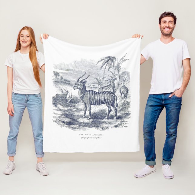 Manta Polar Bongo Antelope Fleece Blanket (In situ)