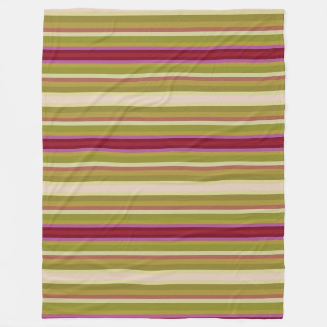 Manta Polar Bonita cubierta de rayas (Anverso)