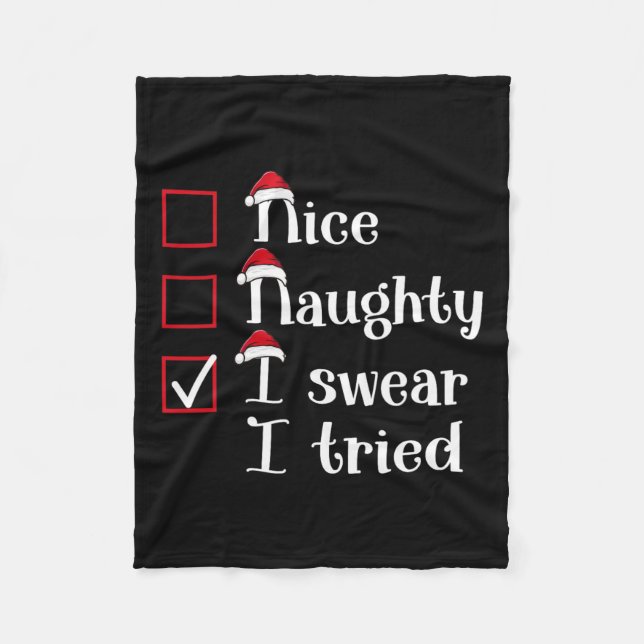 Manta Polar Bonita traviesa, dulce, he probado Navidades. (Anverso)