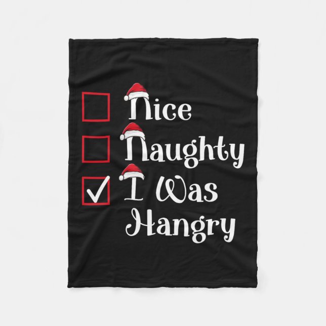 Manta Polar Bonita traviesa fue Navidad malhumorado (Anverso)