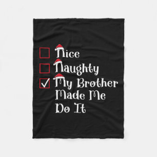 Manta Polar Bonita traviesa mi hermano me hizo Navidades amabl