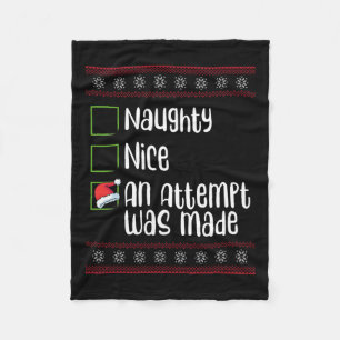 Manta Polar Bonita traviesa Un Intento De Hacerse Mal Navidad