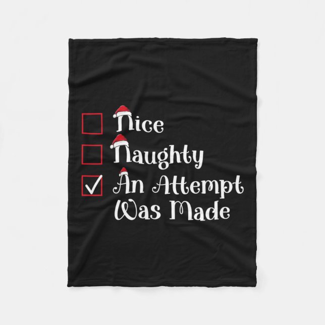 Manta Polar Bonita traviesa, Un Intento Fue Hecho Navidades To (Anverso)