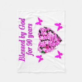 MANTA POLAR BONITO 90.ª FLORAL DE CUMPLEAÑOS