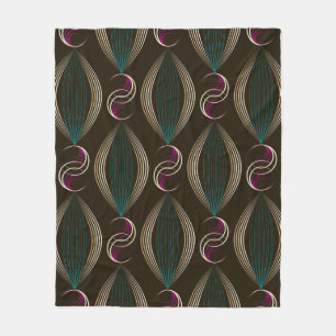 Manta Polar Bonito adorno de estampado art deco. Geom