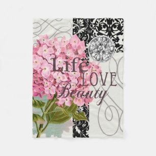 Manta Polar Bonito de la decoración floral del patrón de Damas