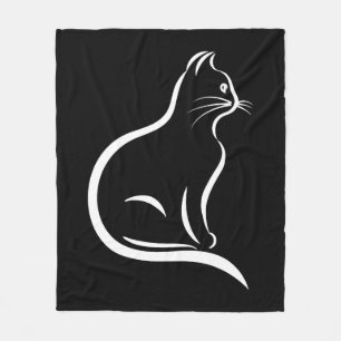 Manta Polar Bonito dibujo de gato para amantes de los animales