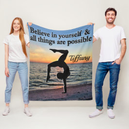MANTA POLAR BONITO GIMNASTICO PERSONALIZADO FLEECE BLANKET