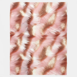 Manta Polar Bonito Girly Rosa Oro Rosa Blanco