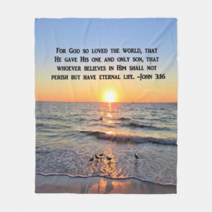 MANTA POLAR BONITO JOHN 3:16 FLEECE BLANKET