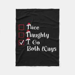 Manta Polar Bonito Navidad travieso de ambas maneras