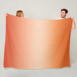 Manta Polar Bonito Ombre Naranja de verano caliente y gradient