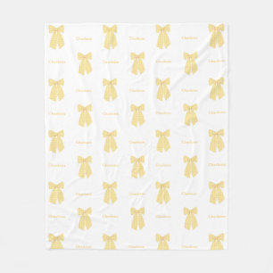 Manta Polar Bonito Personalizada Peach Hair Bow Feminine