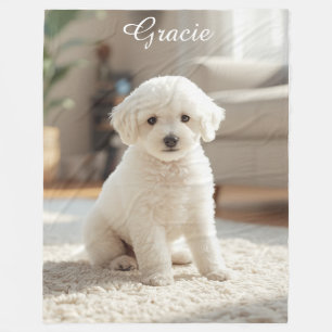 Manta Polar Bonito Poodle Personalizado
