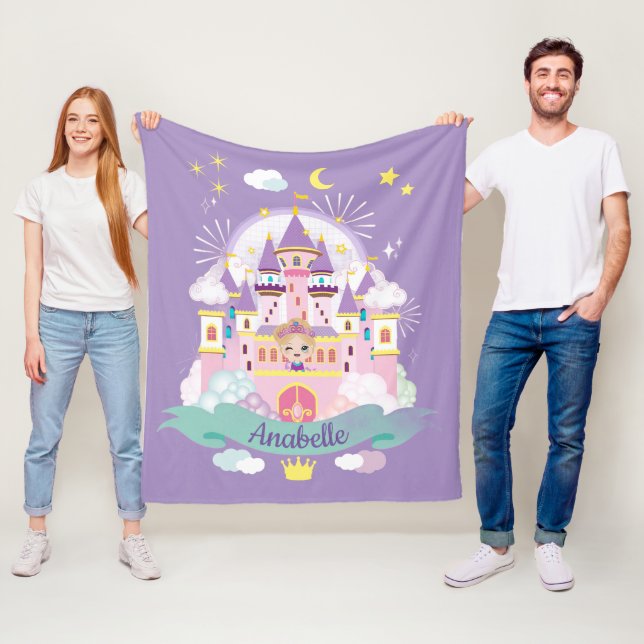 Manta Polar Bonito Princesa Púrpura Personalizada (In situ)